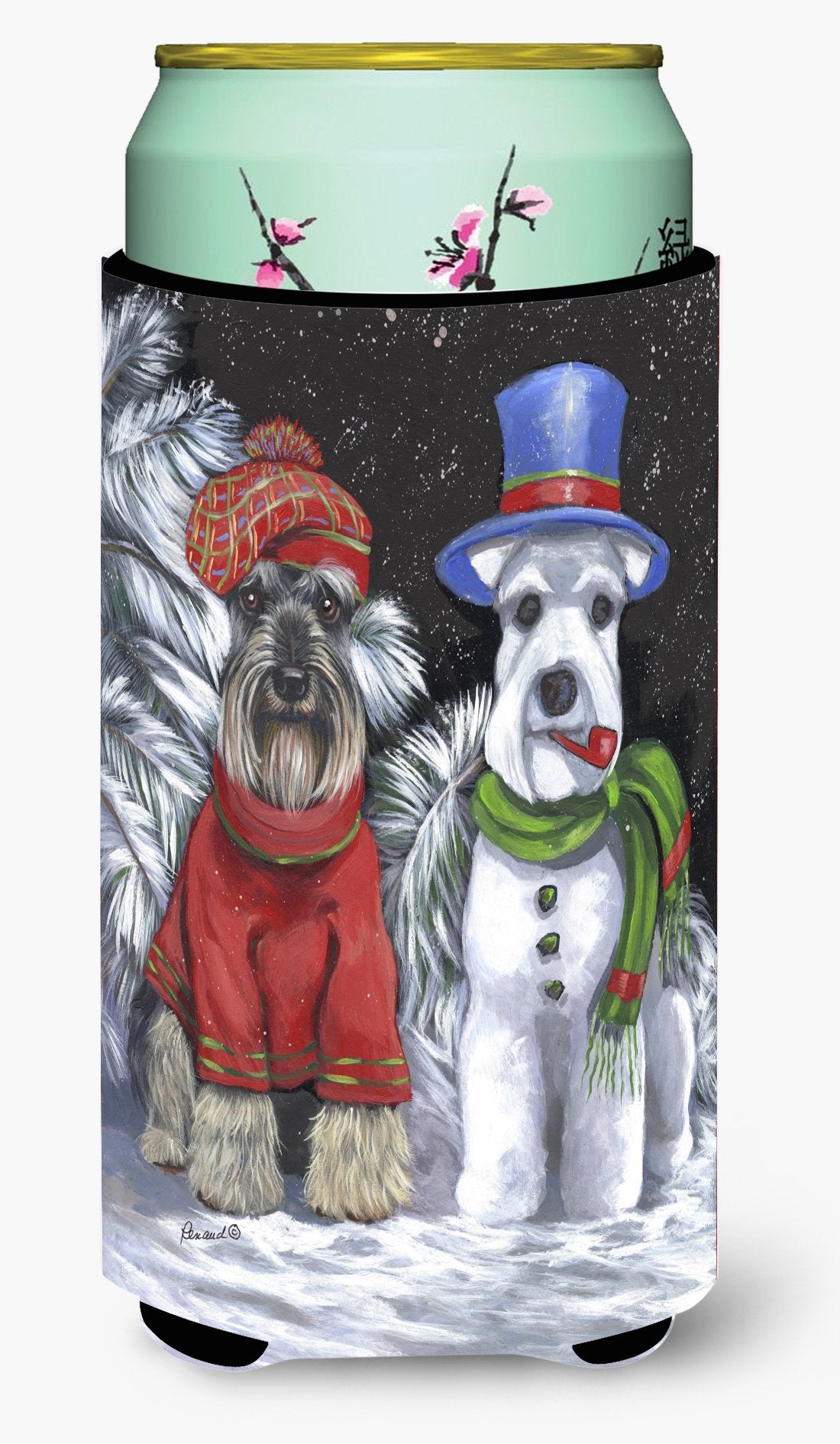 Schnauzer Christmas Snow Dog Tall Boy Hugger PPP3165TBC by Caroline's Treasures