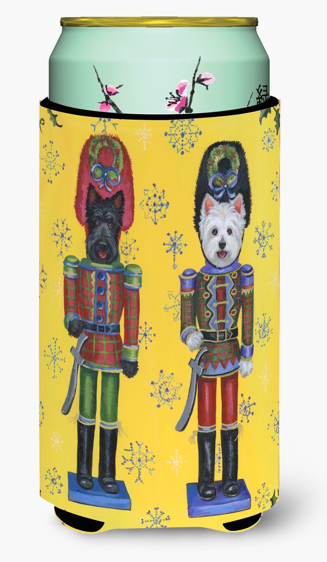 Scottie and Westie Christmas Nutcrackers Tall Boy Hugger PPP3169TBC by Caroline&#39;s Treasures