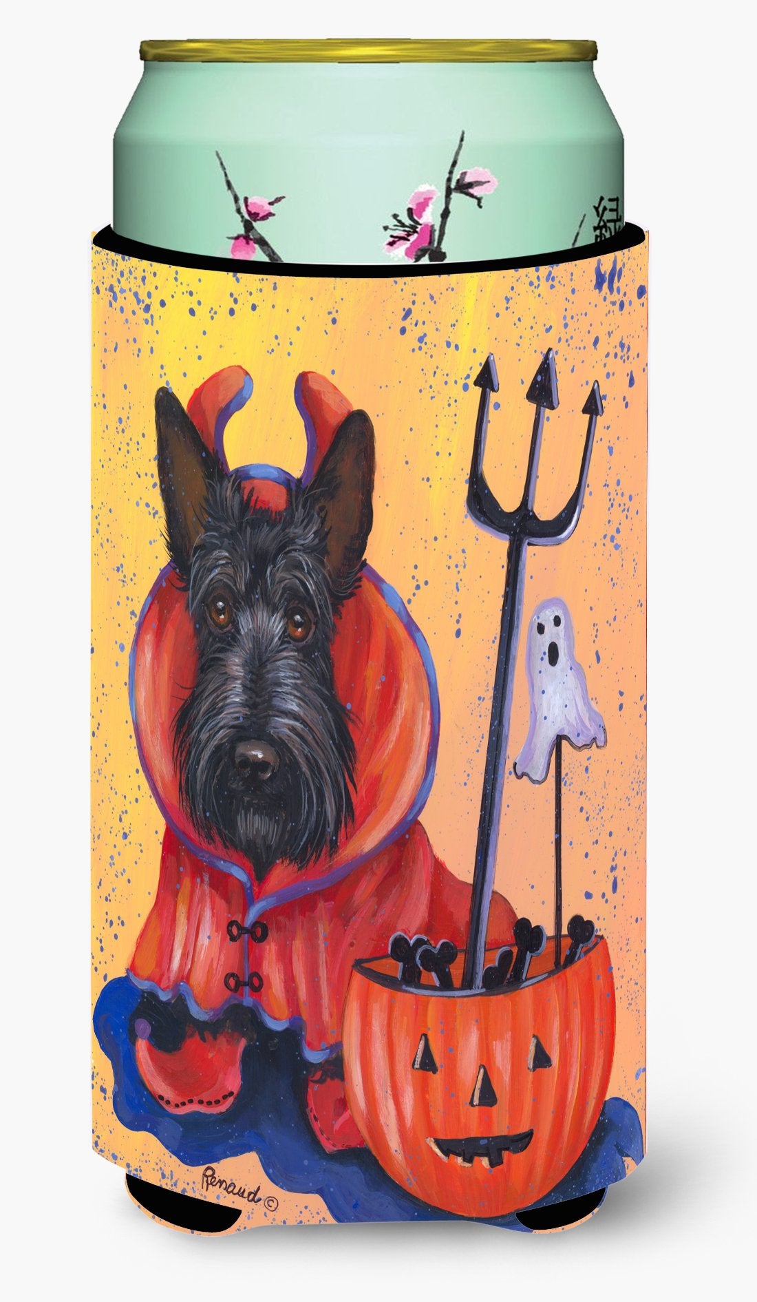 Scottie Boo Hoo Halloween Tall Boy Hugger PPP3171TBC by Caroline&#39;s Treasures
