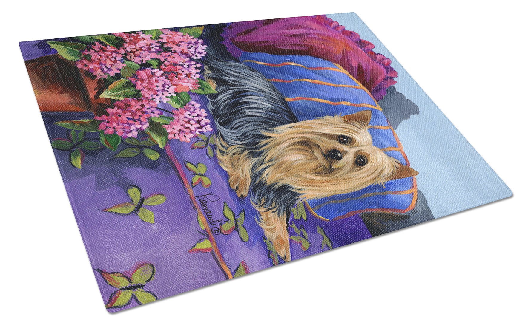 Silky Terrier Luxurious Glass Cutting Board Large PPP3192LCB by Caroline's Treasures