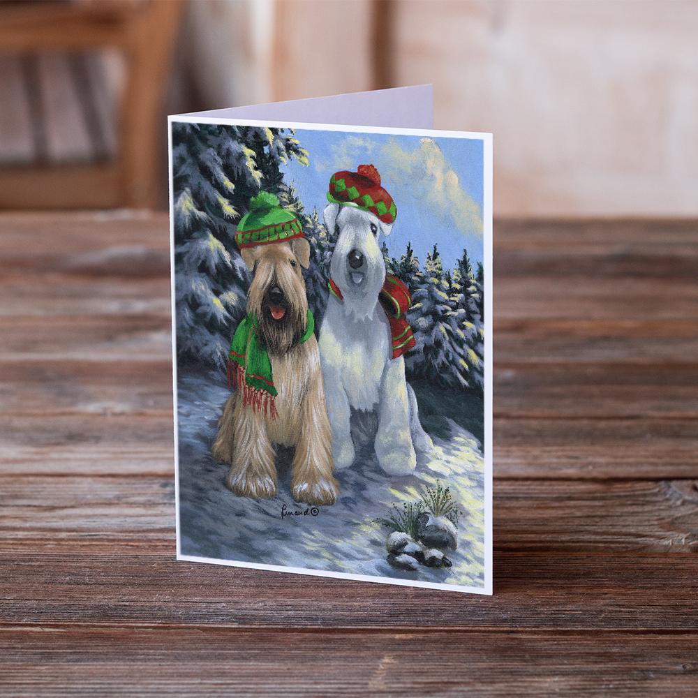 Buy this Wheaten Terrier Christmas Snowdog Greeting Cards and Envelopes Pack of 8