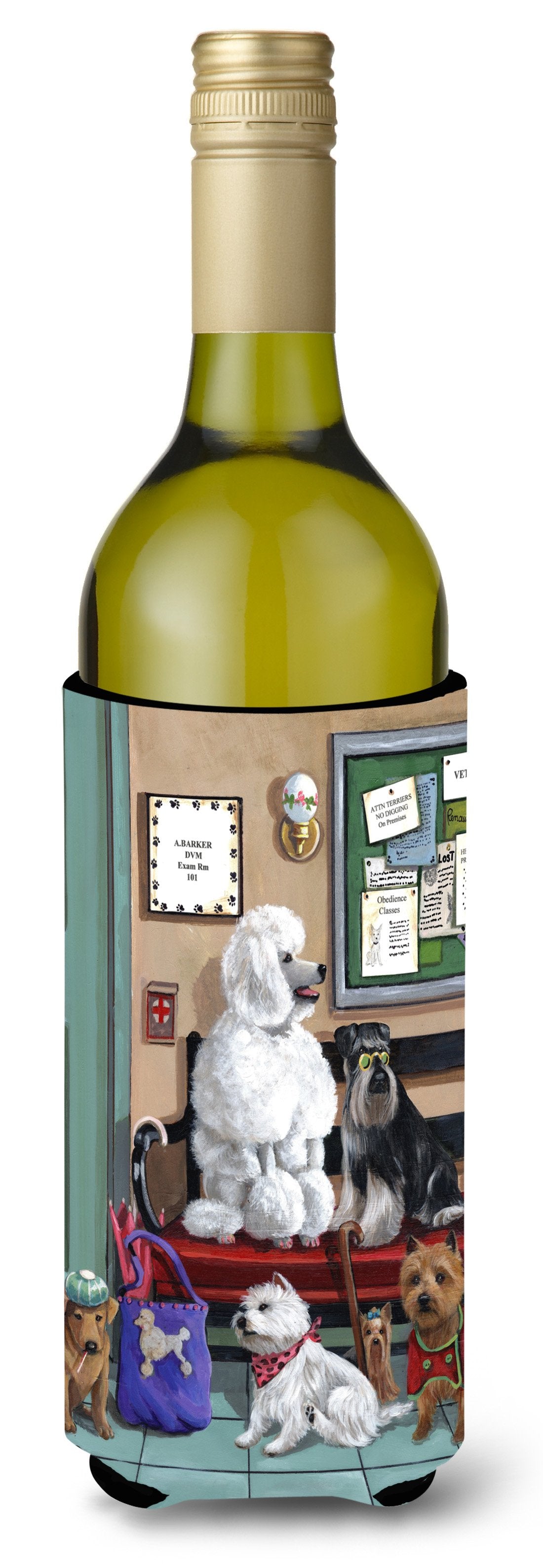 Dogs Vet Visit Wine Bottle Hugger PPP3196LITERK by Caroline's Treasures