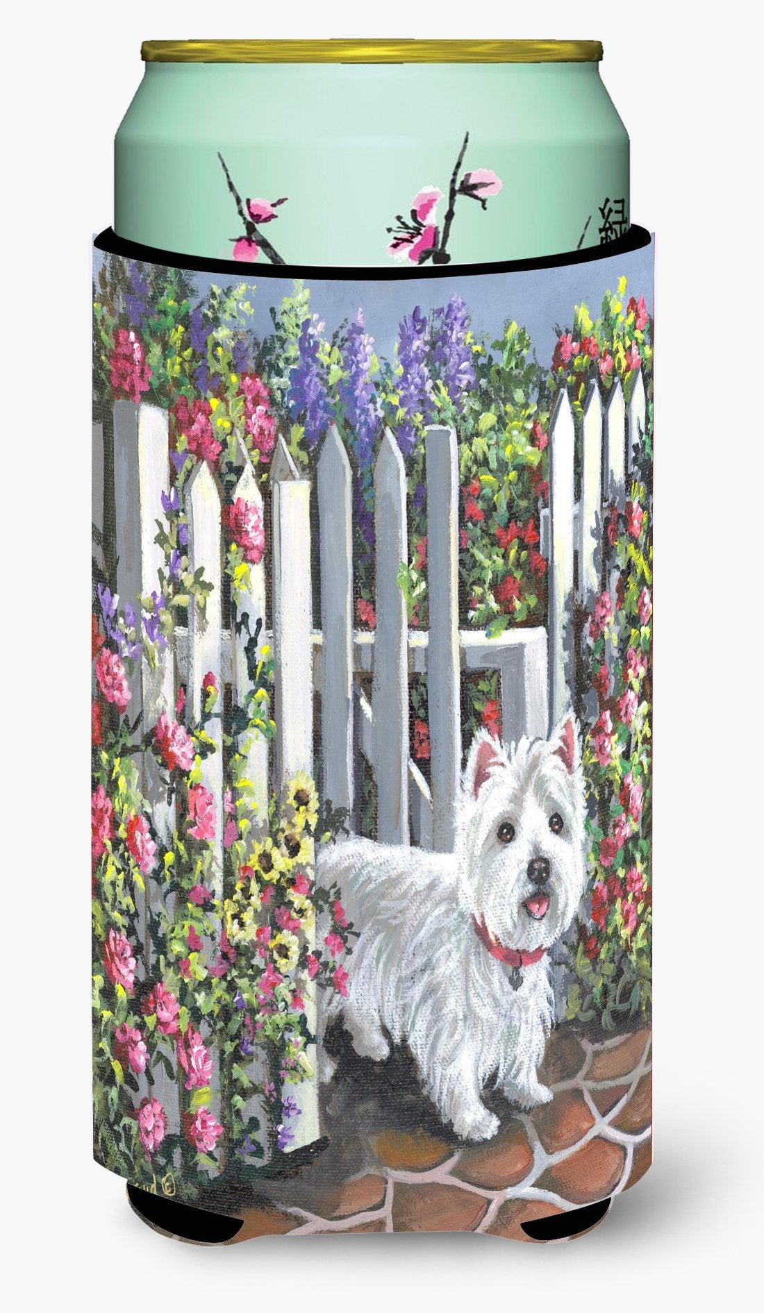 Westie At the Gate Tall Boy Hugger PPP3199TBC by Caroline's Treasures