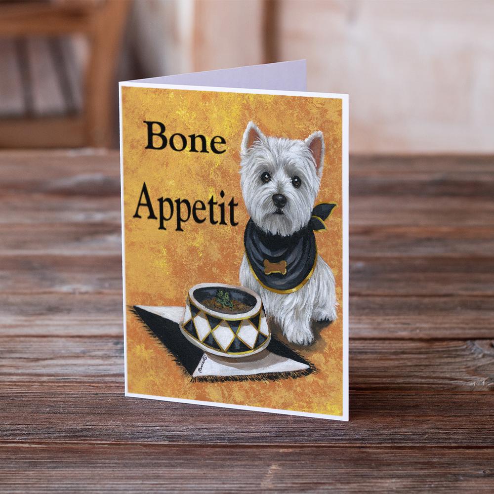 Buy this Westie Bone Appetit Greeting Cards and Envelopes Pack of 8