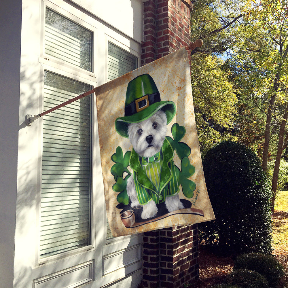Westie St Patrick's Day Leprechaun Flag Canvas House Size PPP3214CHF