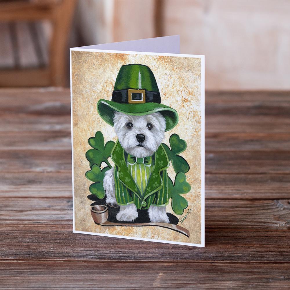 Buy this Westie St Patrick's Day Leprechaun Greeting Cards and Envelopes Pack of 8