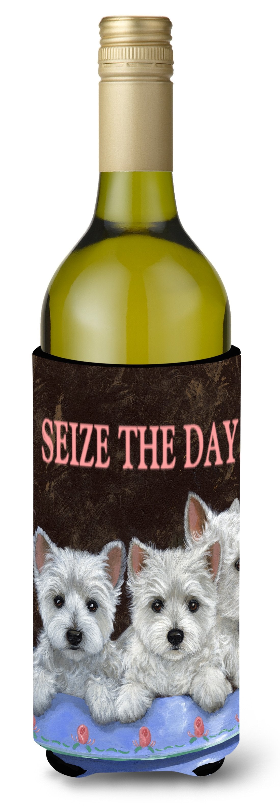 Westie Seize the Day Wine Bottle Hugger PPP3232LITERK by Caroline&#39;s Treasures