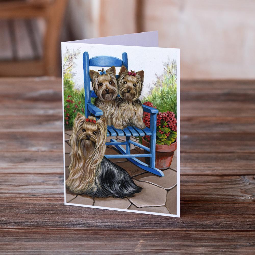 Buy this Yorkie Patio Sweethearts Greeting Cards and Envelopes Pack of 8