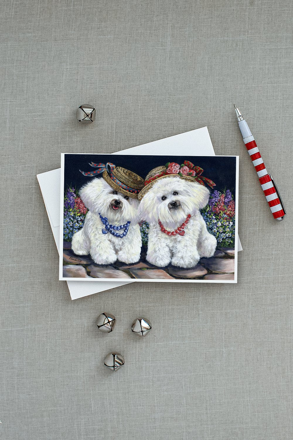 Bichon Frise Sisters Greeting Cards and Envelopes Pack of 8 - the-store.com