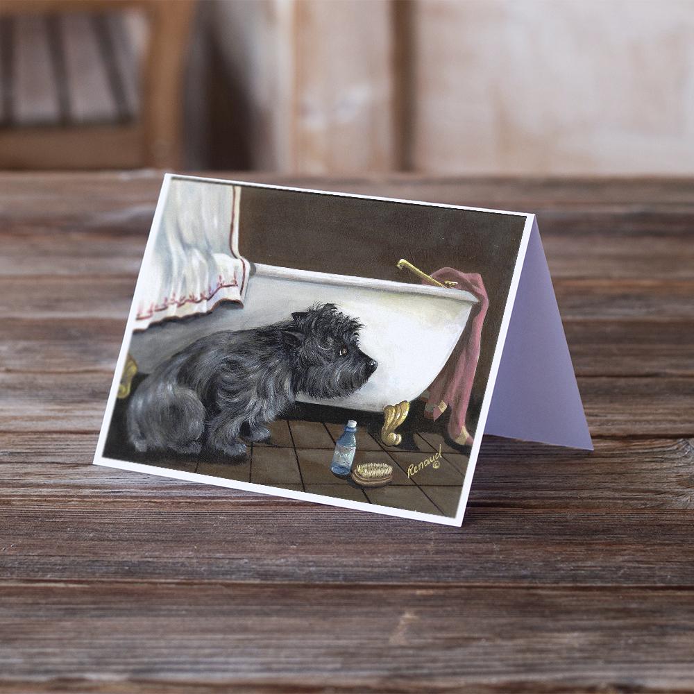 Buy this Cairn Terrier Bath Time Greeting Cards and Envelopes Pack of 8