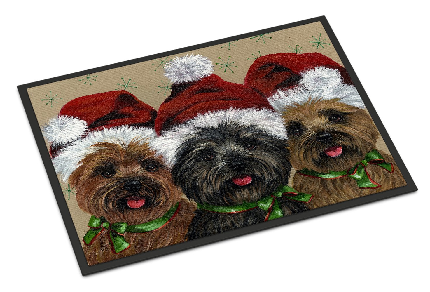 Cairn Terrier Christmas Ceaser and Co Indoor or Outdoor Mat 24x36 PPP3251JMAT by Caroline's Treasures