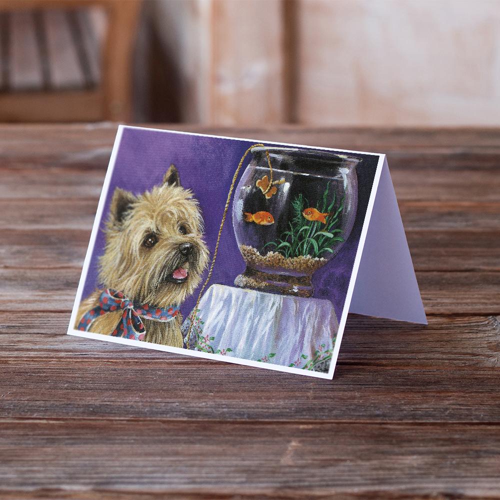 Buy this Cairn Terrier Gone Fishing Greeting Cards and Envelopes Pack of 8