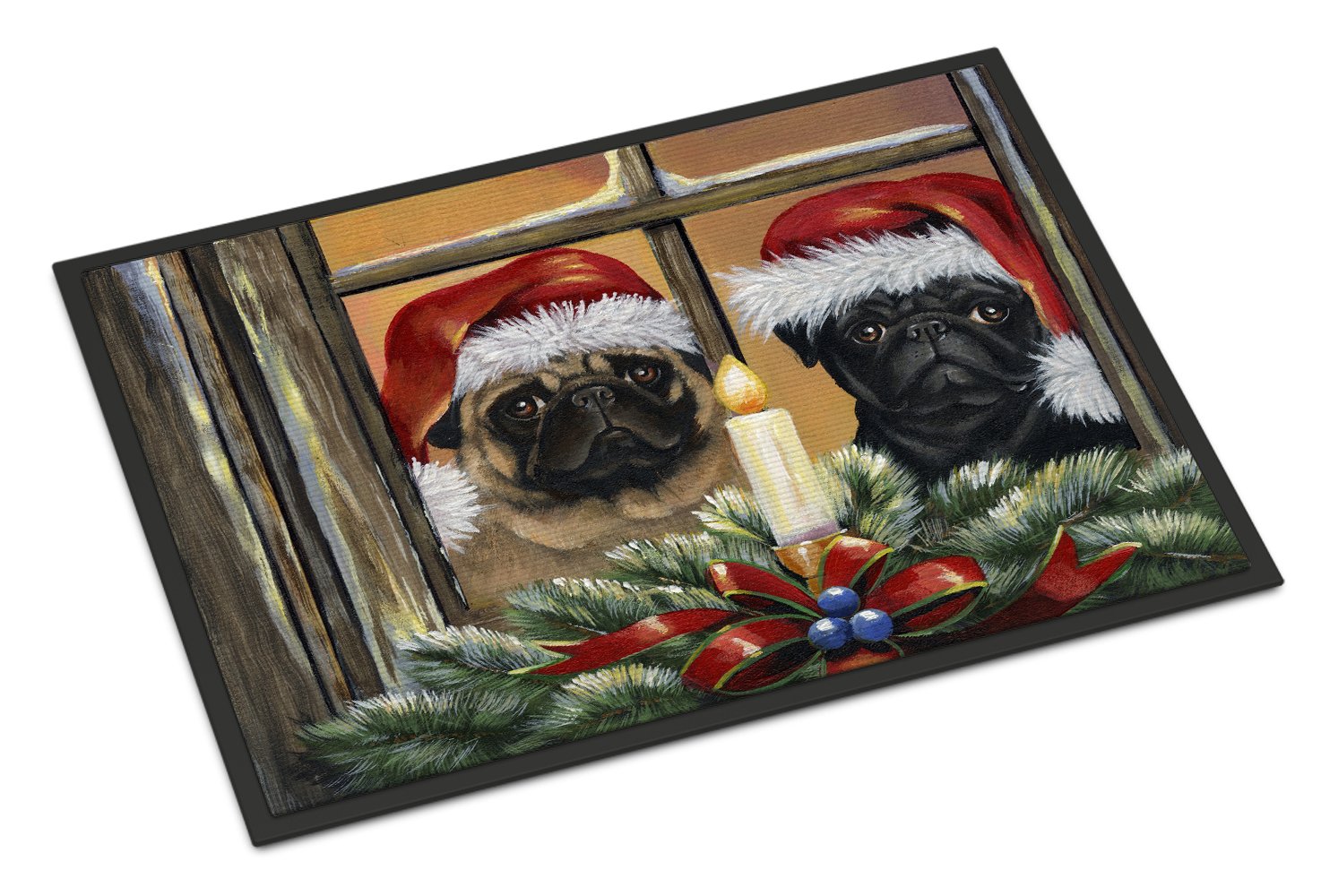 Pug Christmas Anticipation Indoor or Outdoor Mat 24x36 PPP3268JMAT by Caroline's Treasures