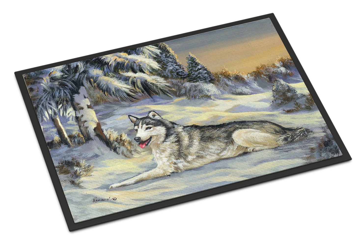 Siberian Husky Winterscape Indoor or Outdoor Mat 24x36 PPP3274JMAT by Caroline's Treasures