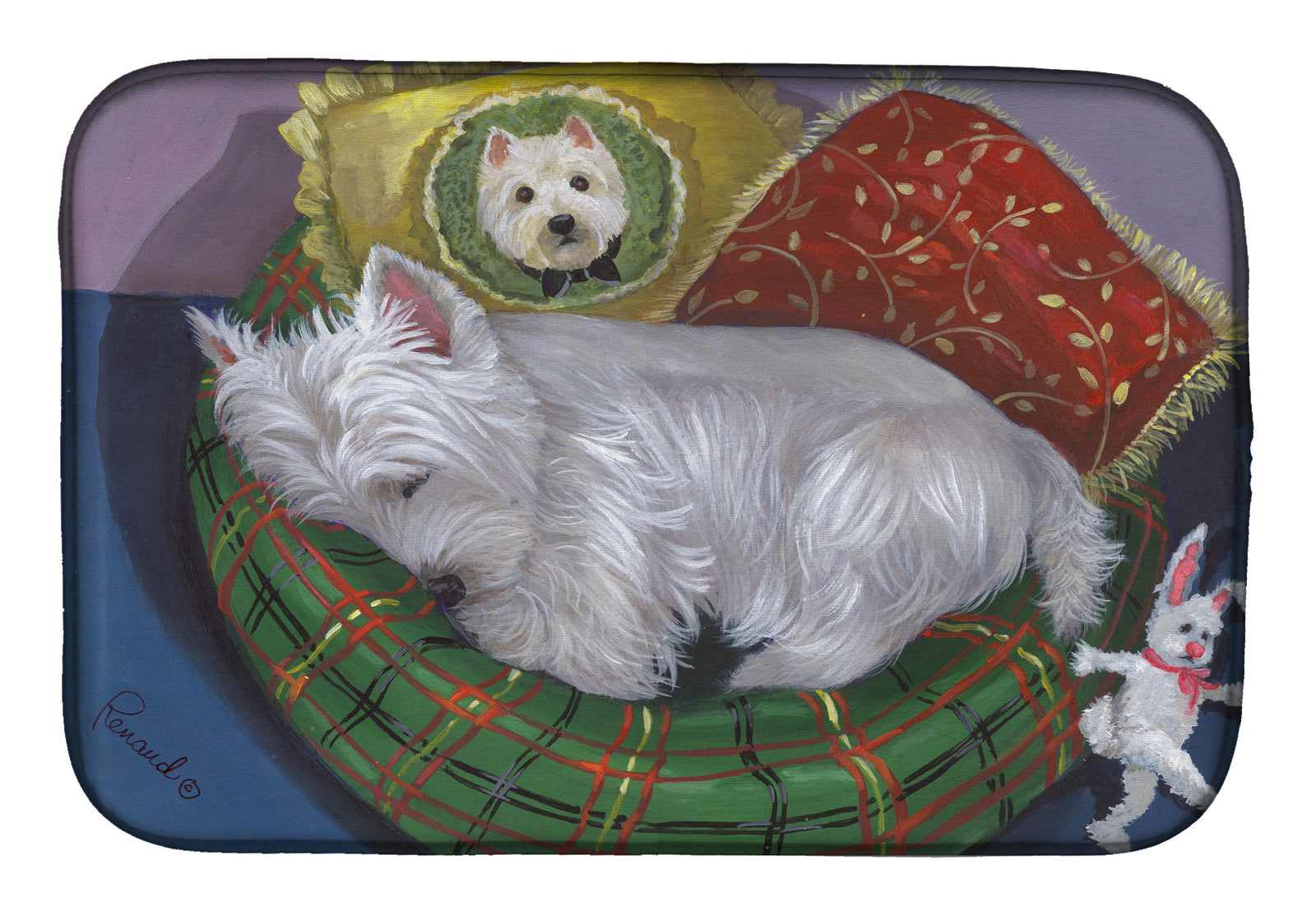 Westie Precious Toto Dish Drying Mat PPP3282DDM