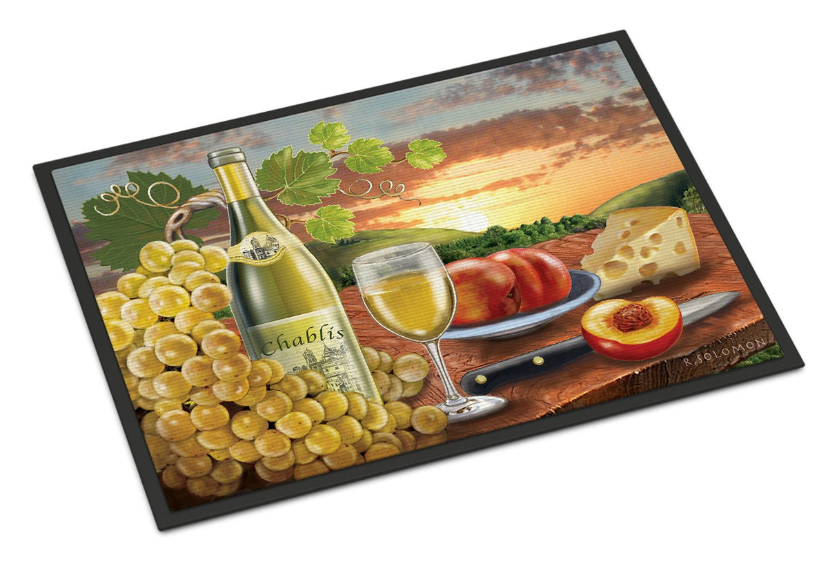 Chablis, Peach, Wine and Cheese Indoor or Outdoor Mat 24x36 PRS4028JMAT by Caroline&#39;s Treasures