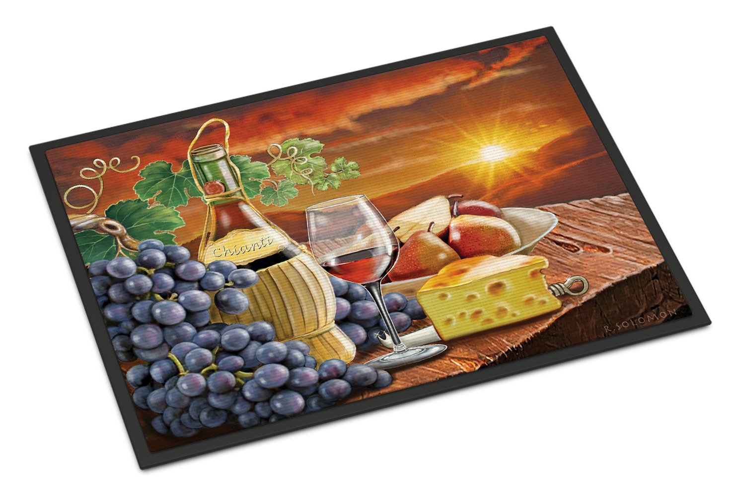 Chianti, Pears, Wine and Cheese Indoor or Outdoor Mat 24x36 PRS4029JMAT by Caroline's Treasures