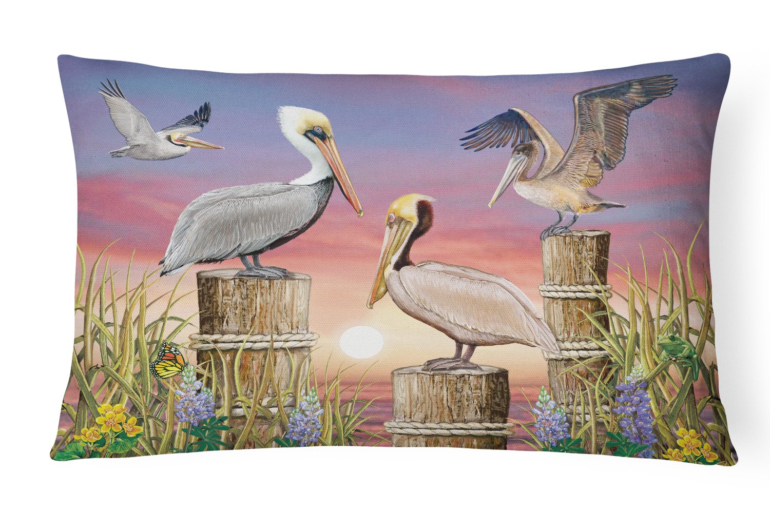Pelicans Canvas Fabric Decorative Pillow PRS4041PW1216 by Caroline's Treasures