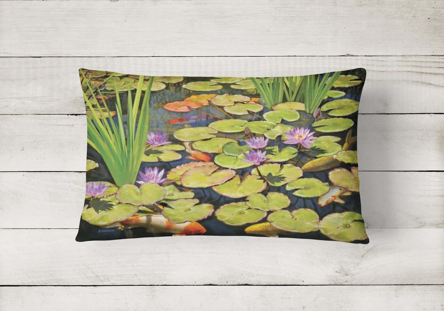 Koi Pond II Canvas Fabric Decorative Pillow PRS4050PW1216 by Caroline's Treasures
