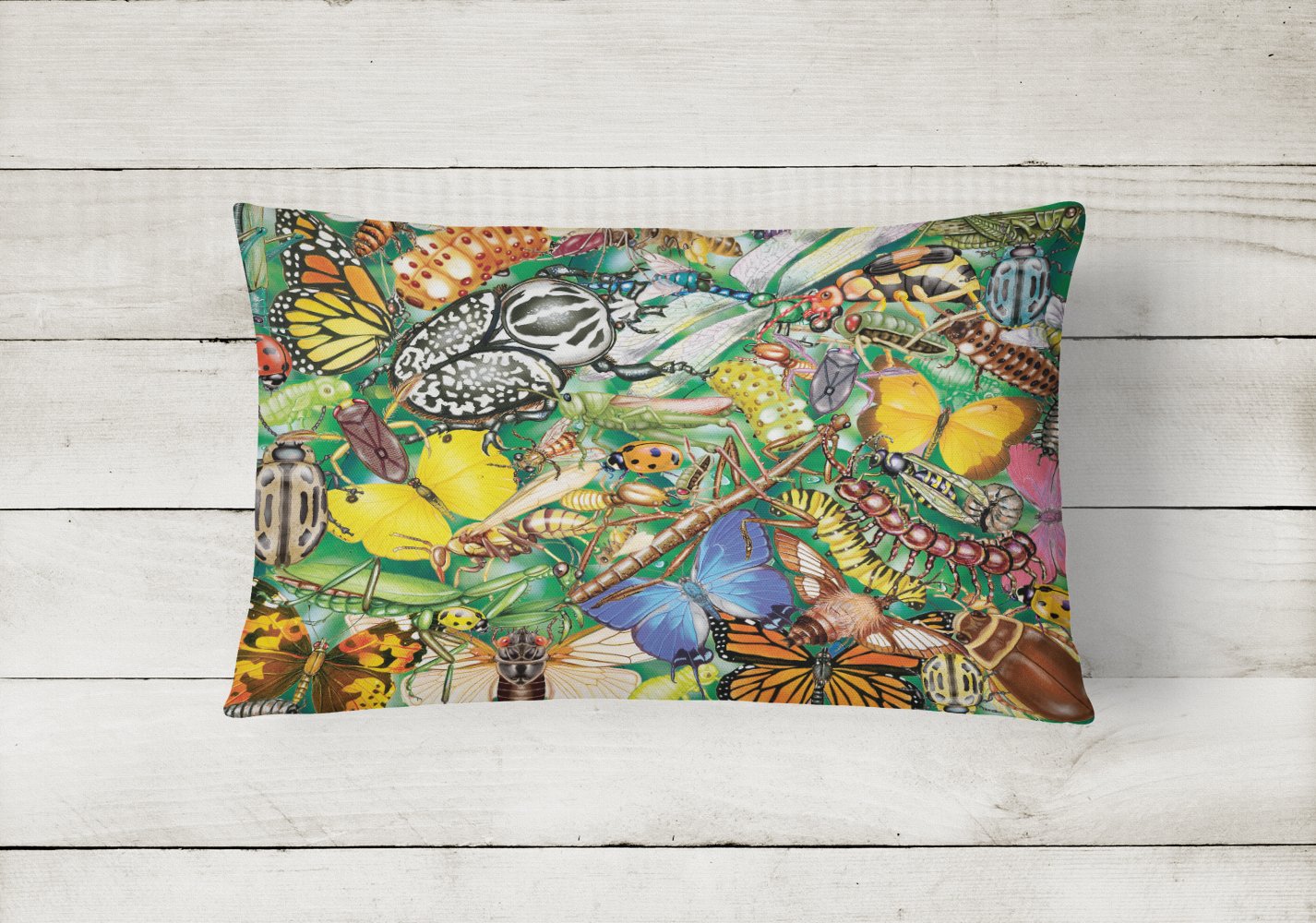 Insects & Butterflies Bug World Canvas Fabric Decorative Pillow PRS4059PW1216 by Caroline's Treasures
