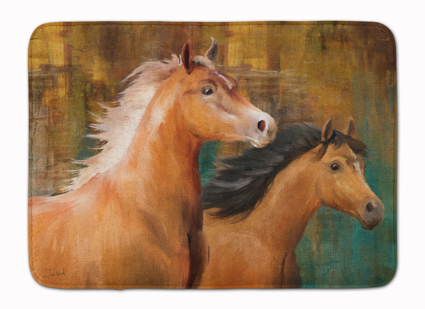 Horse Duo Machine Washable Memory Foam Mat PTW2021RUG - the-store.com