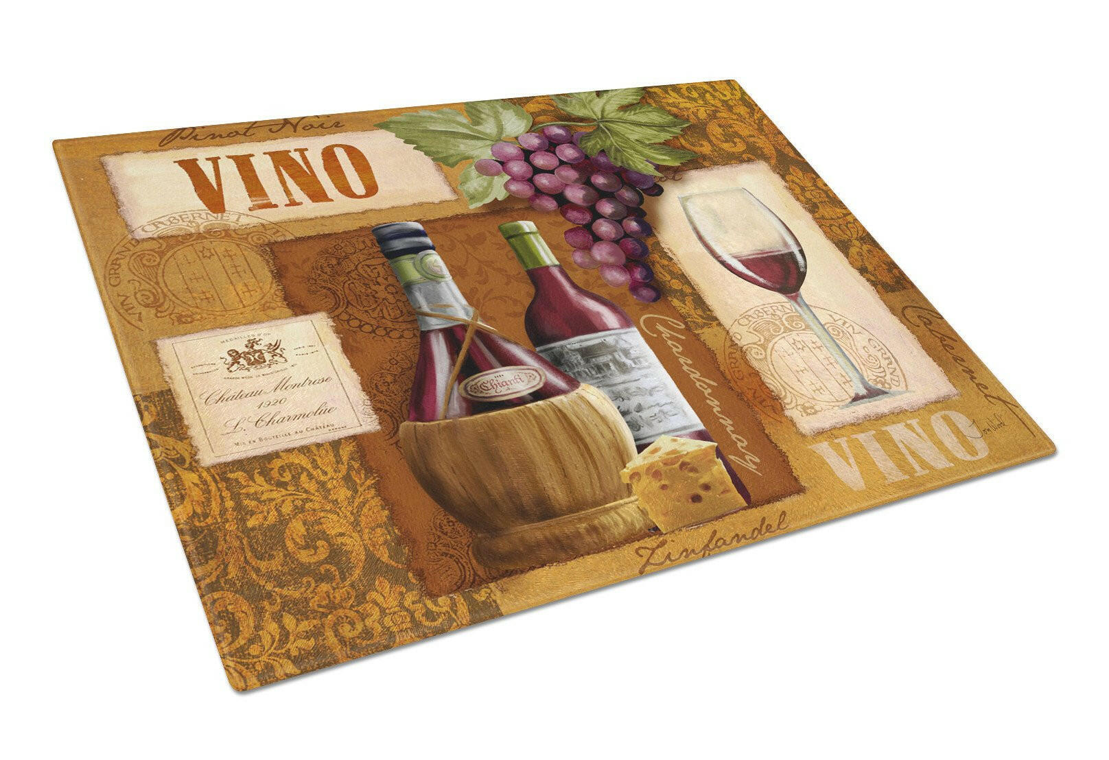 Vino Wine Glass Cutting Board Large PTW2045LCB by Caroline's Treasures