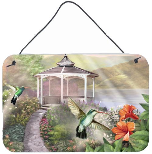 Garden Gazebo Hummingbird Duo Wall or Door Hanging Prints PTW2053DS812 by Caroline&#39;s Treasures