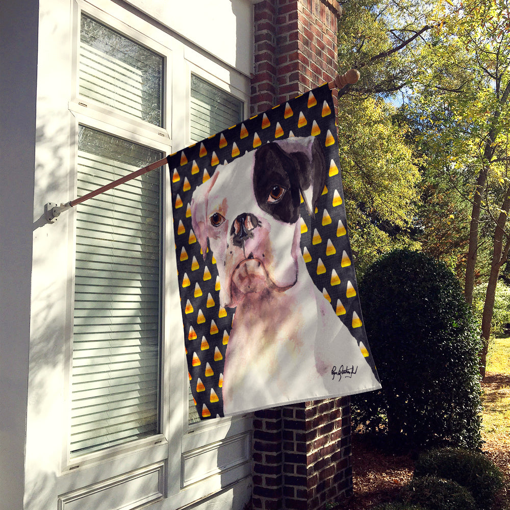 Cooper Candy Corn Boxer Halloween Flag Canvas House Size RDR3008CHF