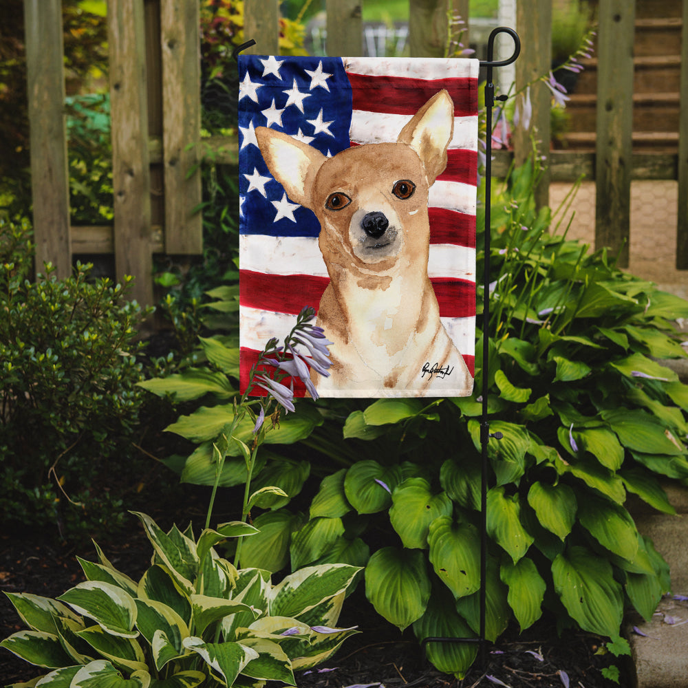 USA American Flag Chihuahua Flag Garden Size RDR3009GF