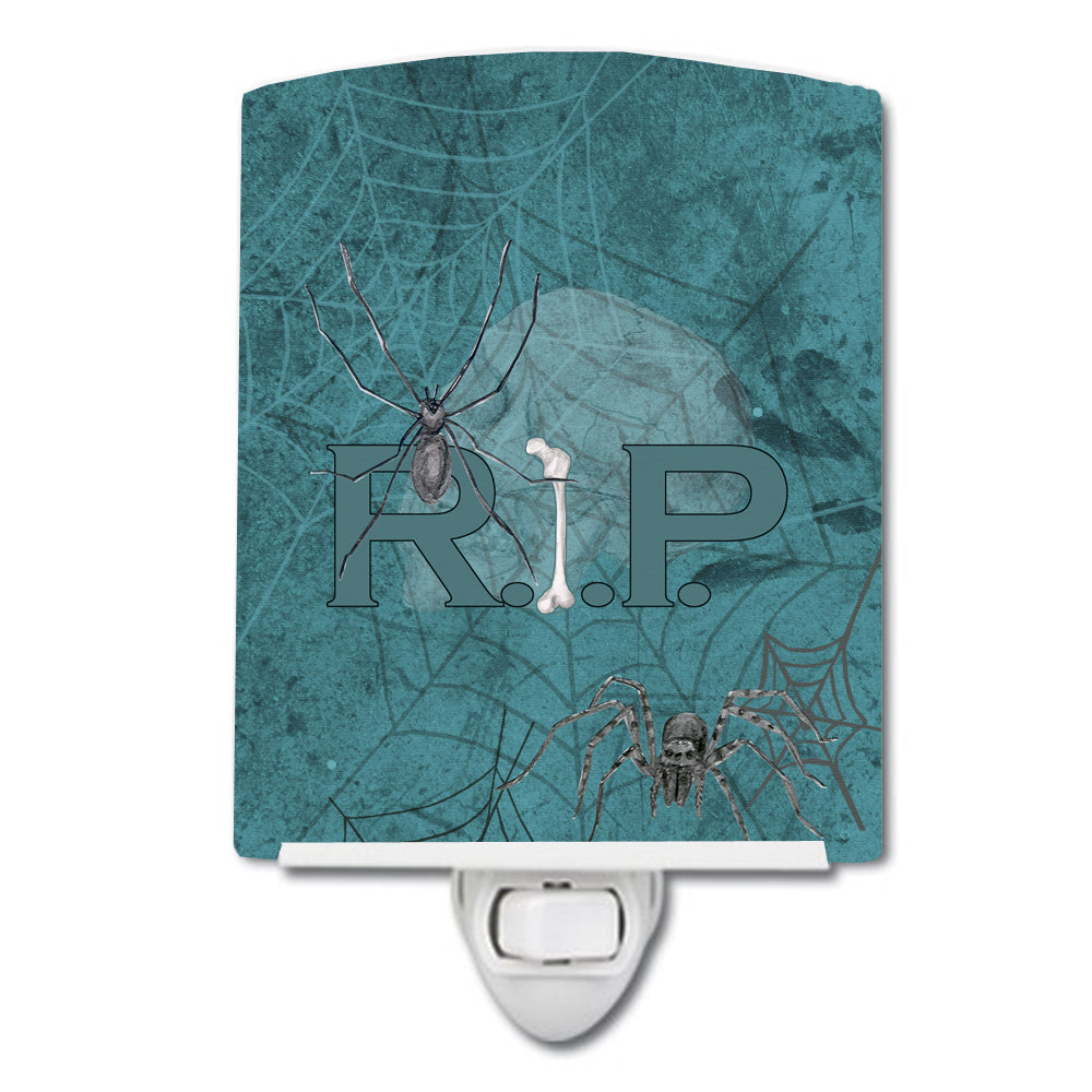 RIP Rest in Peace with spider web Halloween Ceramic Night Light SB3004CNL - the-store.com