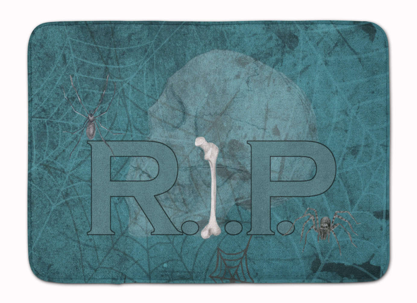 RIP Rest in Peace with spider web Halloween Machine Washable Memory Foam Mat SB3004RUG - the-store.com