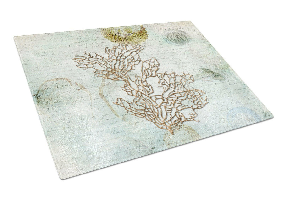 Coral  Glass Cutting Board Large by Caroline&#39;s Treasures