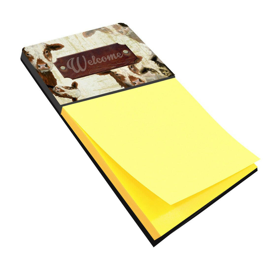 Welcome cow Refiillable Sticky Note Holder or Postit Note Dispenser SB3065SN by Caroline's Treasures
