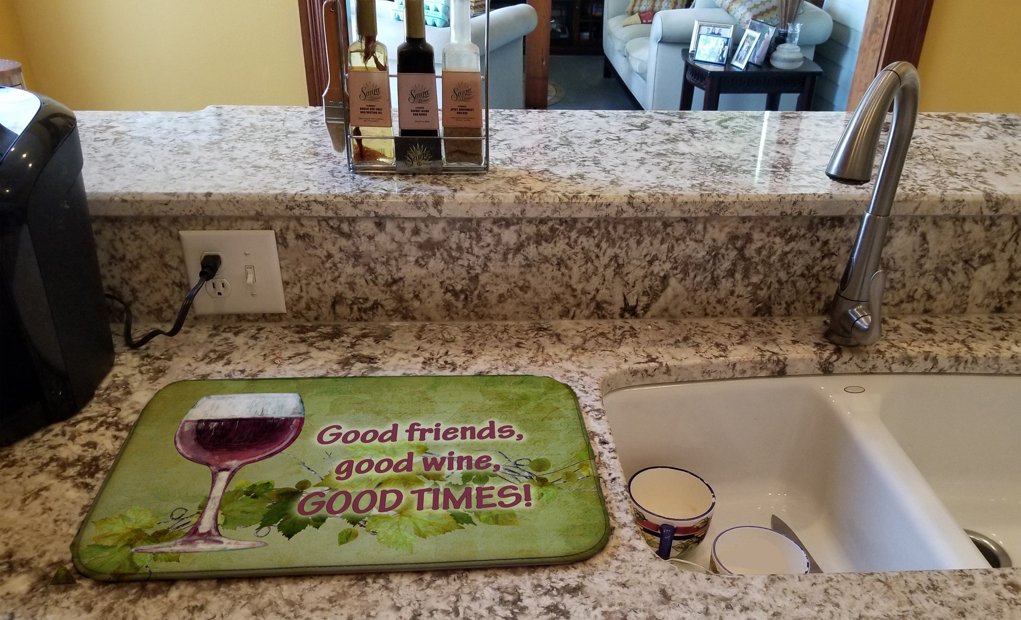 Good friends, good wine, good times Dish Drying Mat SB3070DDM