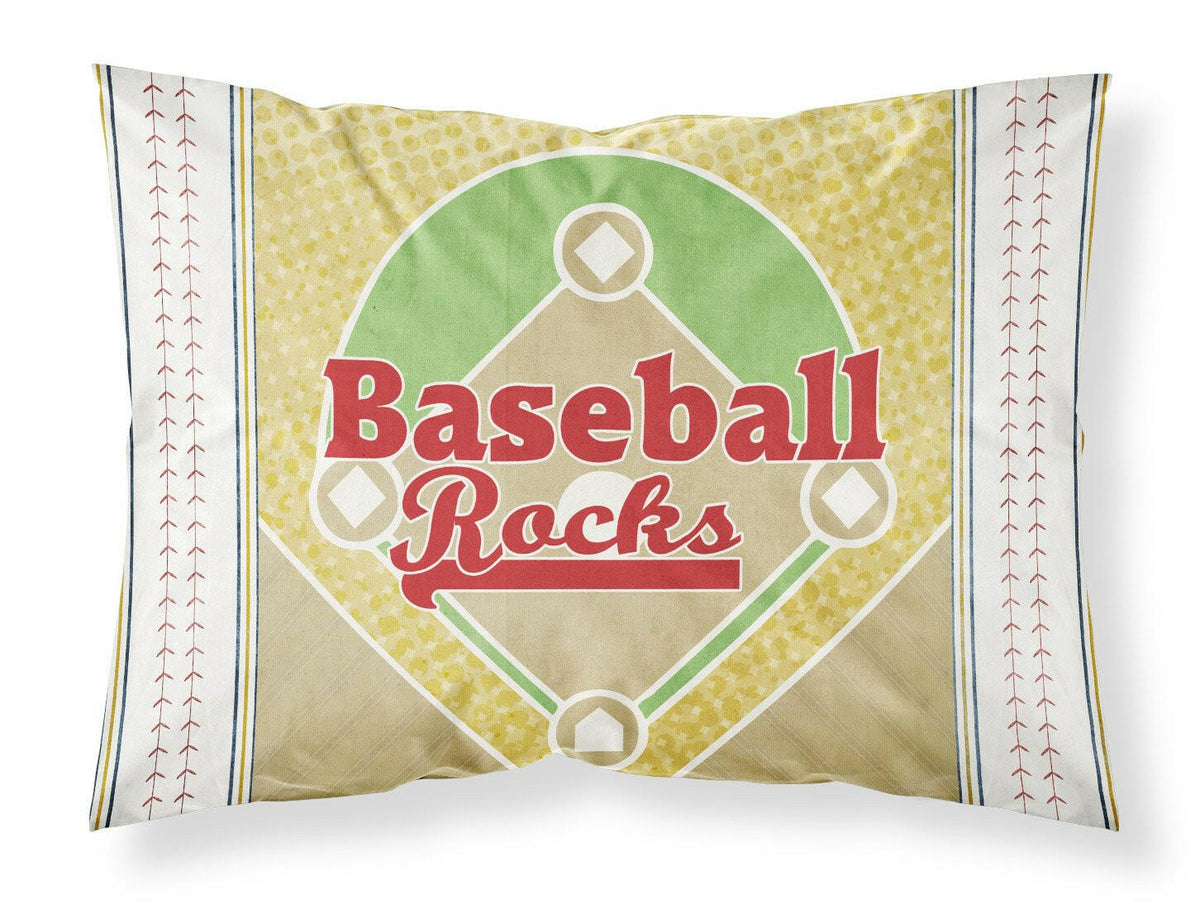 Baseball Rules Moisture wicking Fabric standard pillowcase SB3077PILLOWCASE by Caroline&#39;s Treasures