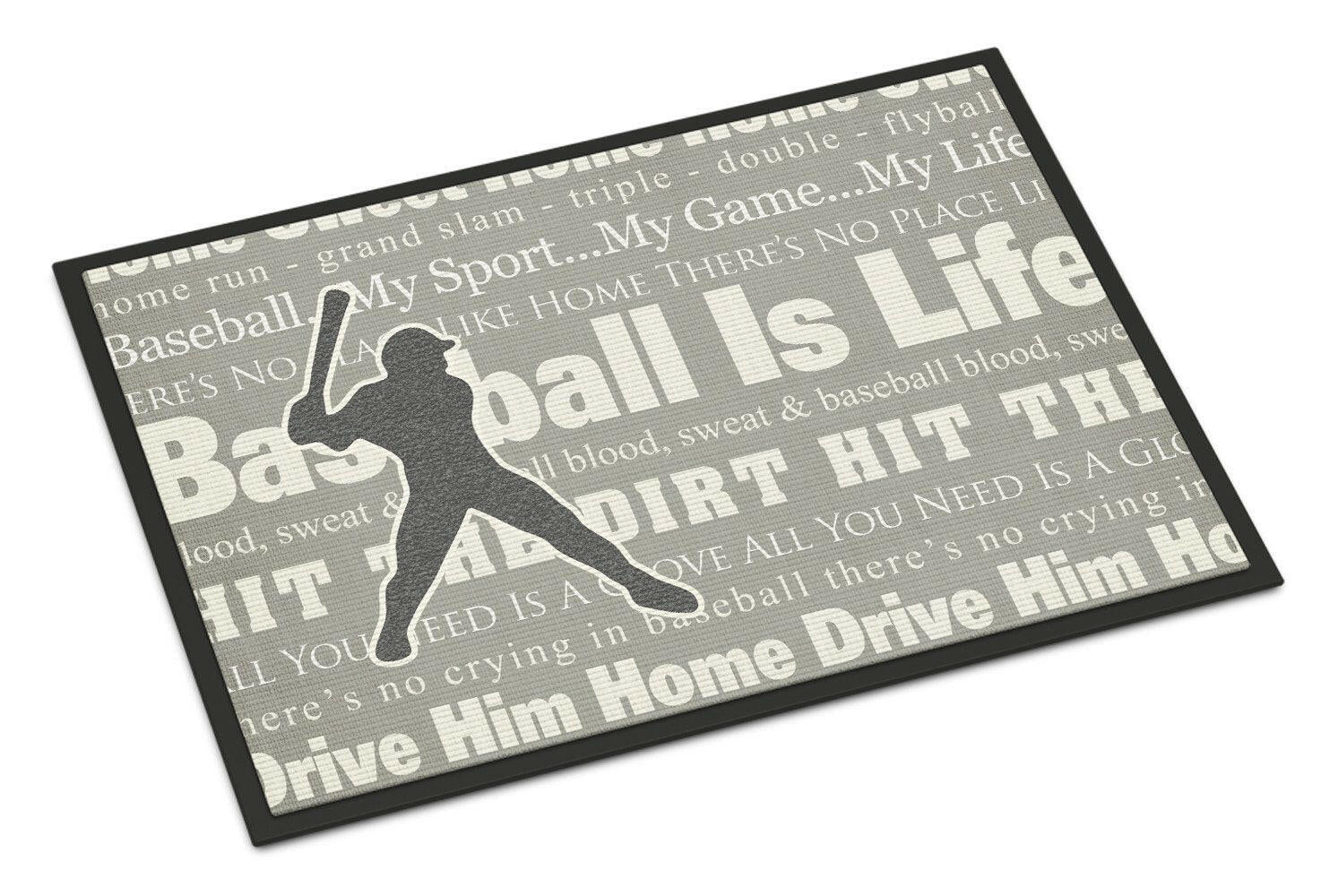 Baseball is Life Indoor or Outdoor Mat 24x36 SB3078JMAT - the-store.com