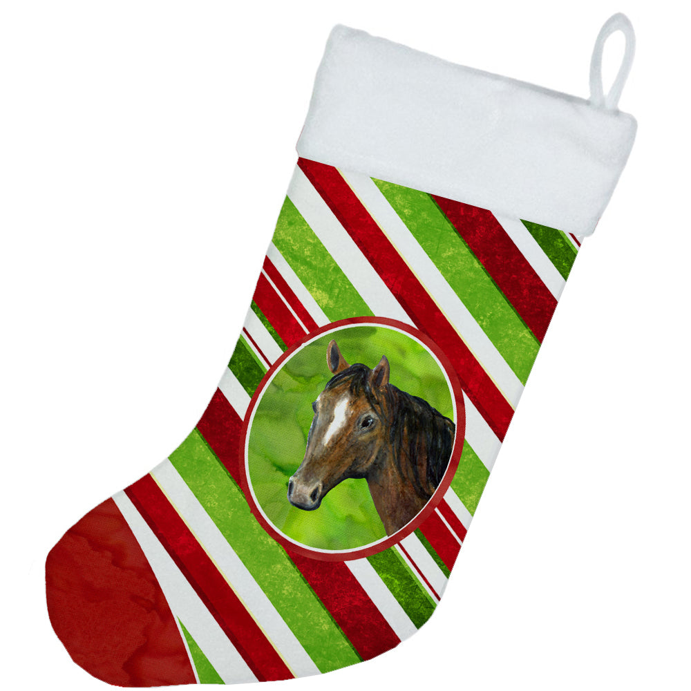 Horse Candy Cane Holiday Christmas Christmas Stocking SB3132-CS