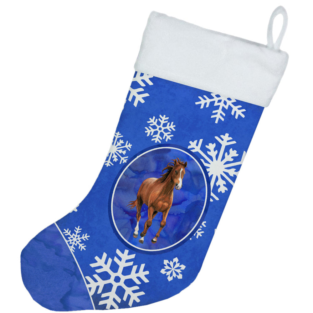 Horse Winter Snowflakes Holiday Christmas Stocking SB3150-CS