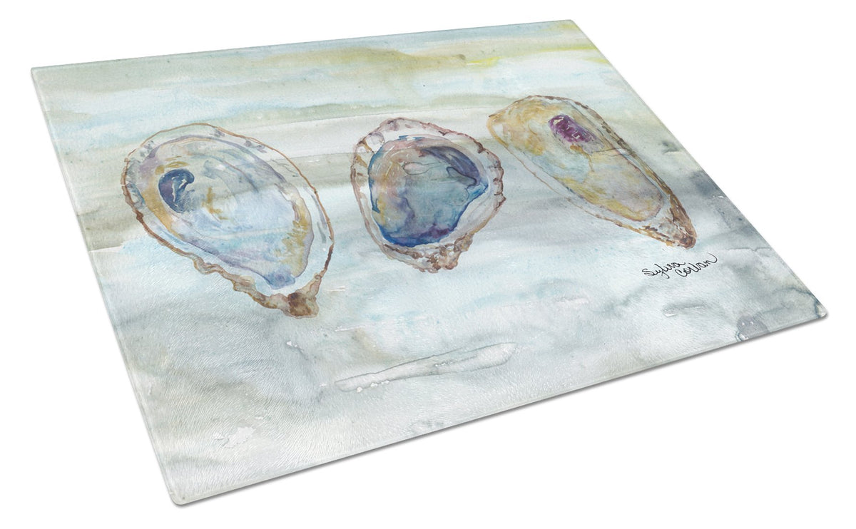 Oysters Watercolor Glass Cutting Board Large SC2001LCB by Caroline&#39;s Treasures