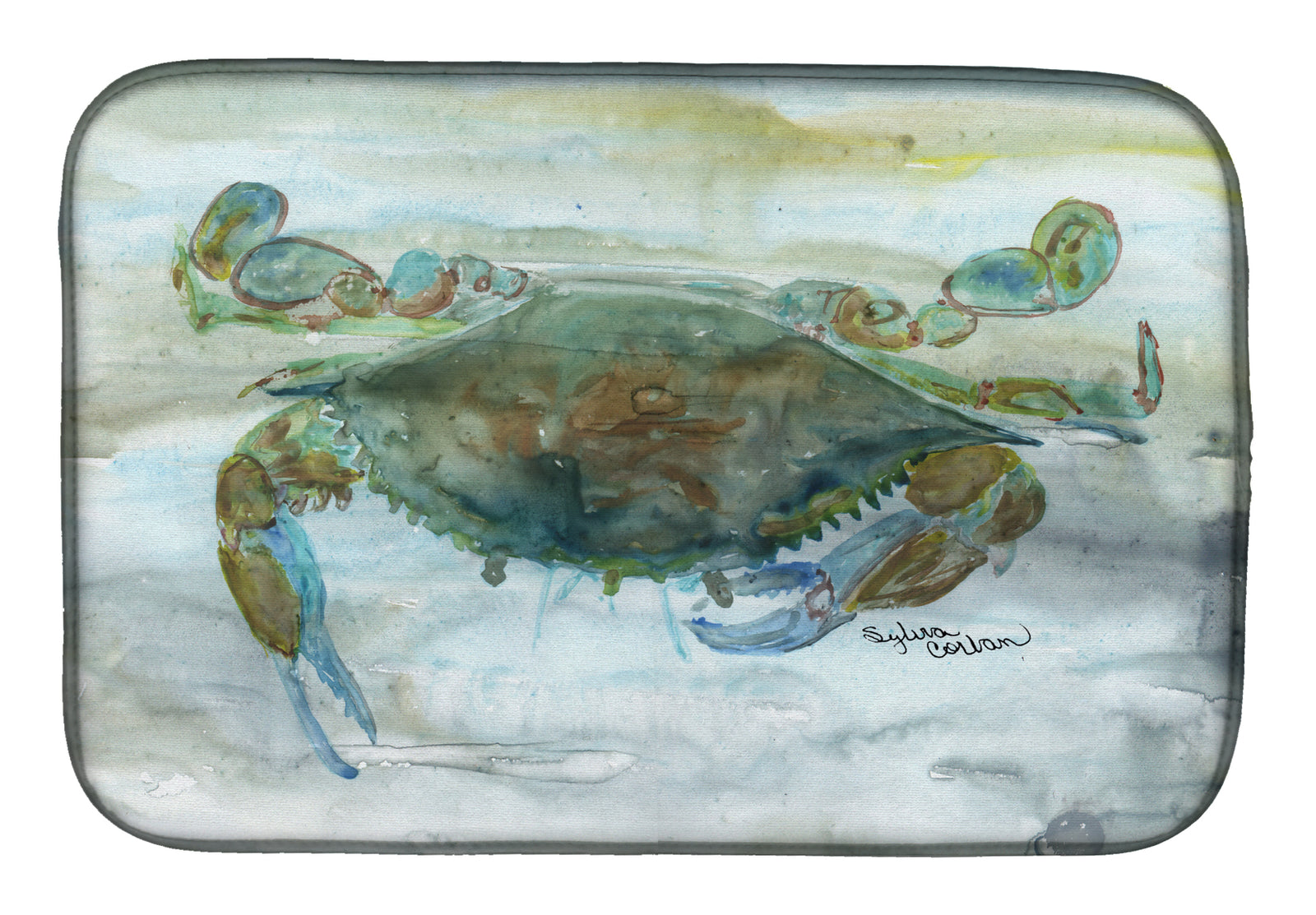 Crab a leg up Watercolor Dish Drying Mat SC2002DDM
