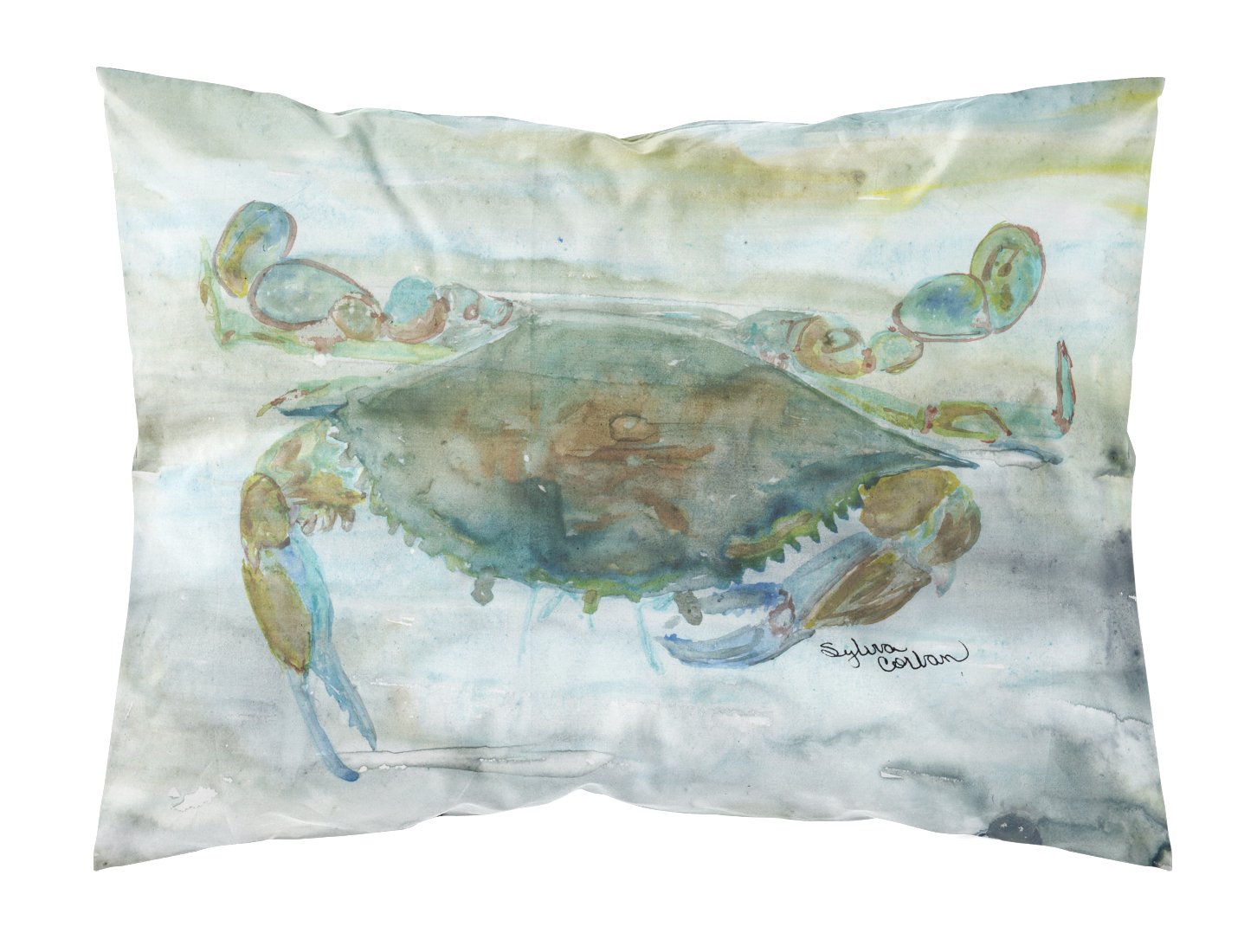 Crab a leg up Watercolor Fabric Standard Pillowcase SC2002PILLOWCASE by Caroline's Treasures