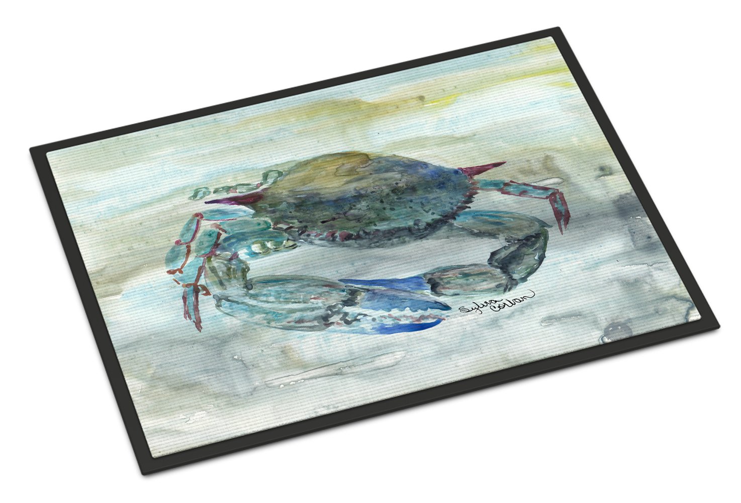 Blue Crab Watercolor Indoor or Outdoor Mat 24x36 SC2003JMAT by Caroline's Treasures