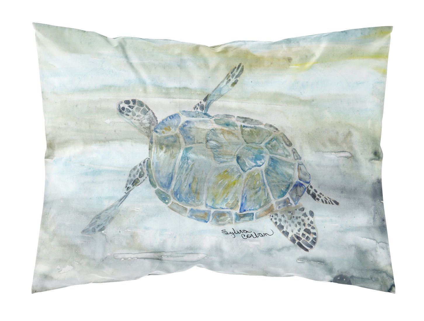 Sea Turtle Watercolor Fabric Standard Pillowcase SC2006PILLOWCASE by Caroline's Treasures