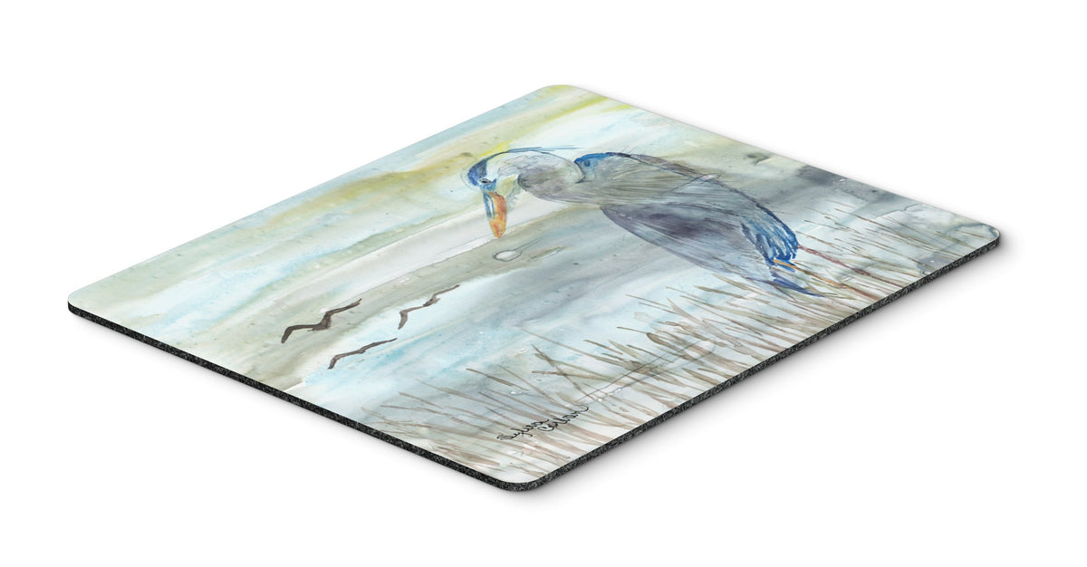 Blue Heron Watercolor Mouse Pad, Hot Pad or Trivet SC2007MP by Caroline&#39;s Treasures