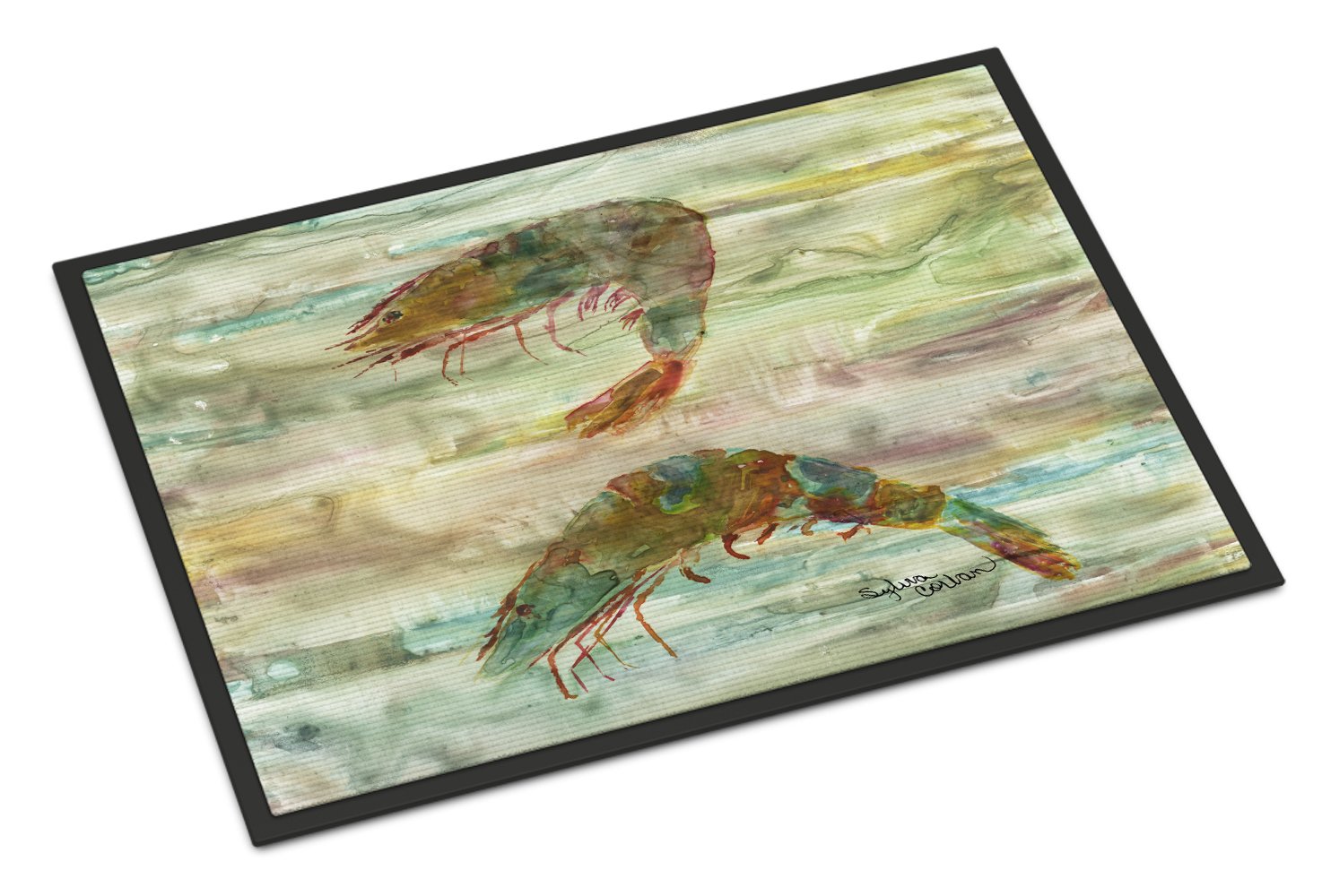 Shrimp Sunset Indoor or Outdoor Mat 24x36 SC2014JMAT by Caroline's Treasures