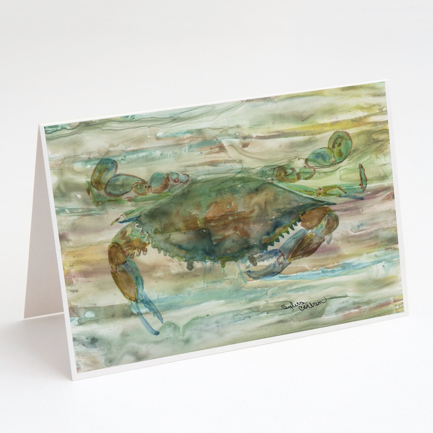 Buy this Crab a leg up Sunset Greeting Cards and Envelopes Pack of 8