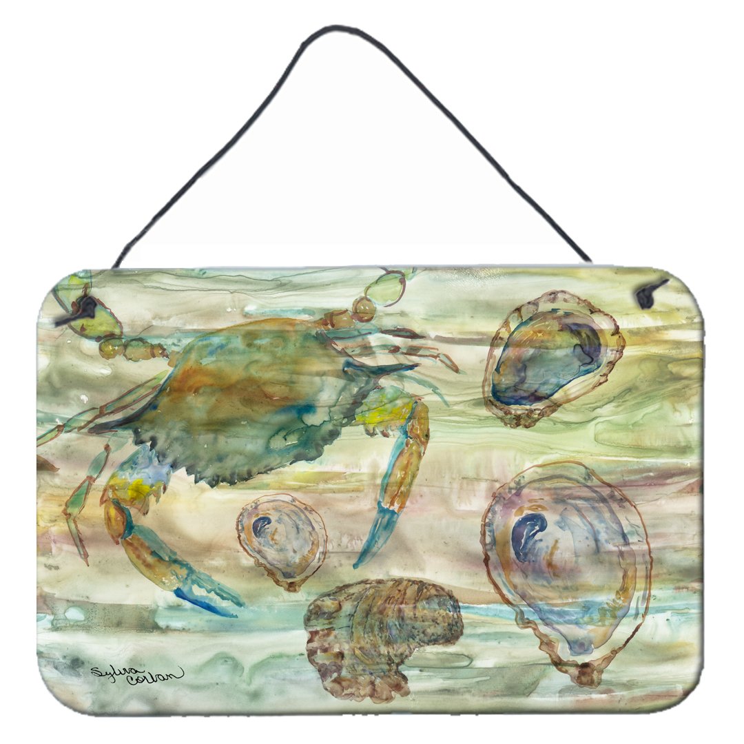 Crab, Shrimp and Oyster Sunset Wall or Door Hanging Prints SC2017DS812 by Caroline's Treasures