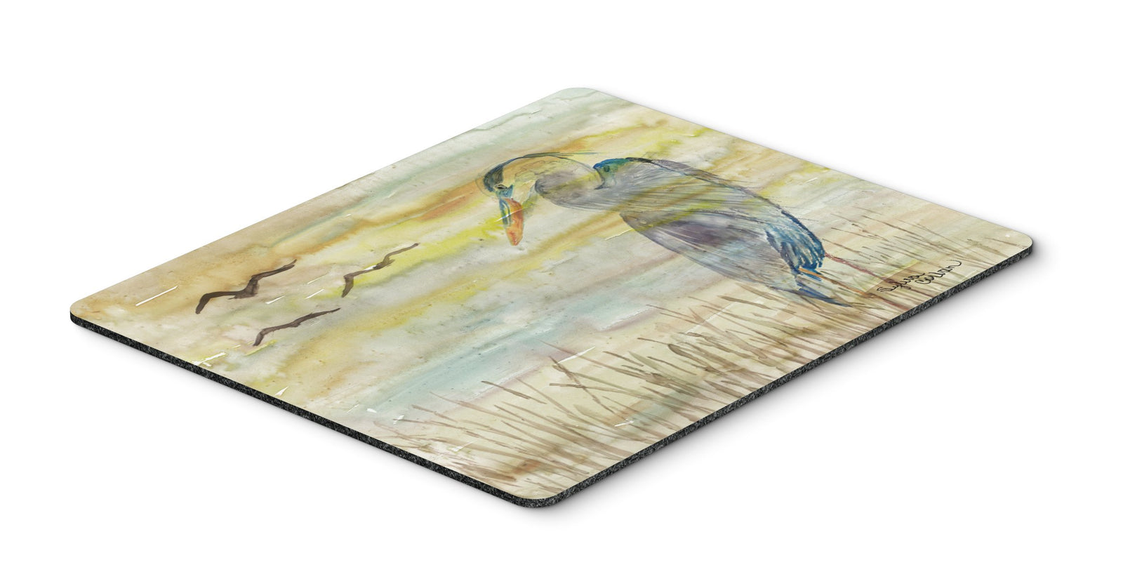 Blue Heron Yellow Sky Mouse Pad, Hot Pad or Trivet SC2020MP by Caroline's Treasures