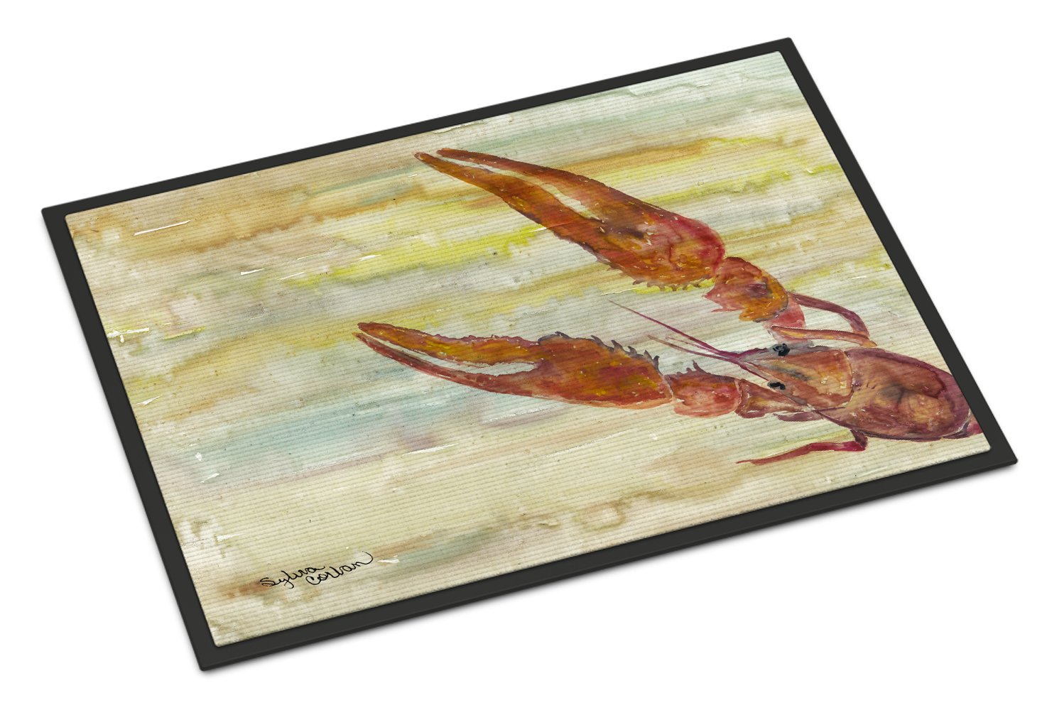 Crawfish Yellow Sky Indoor or Outdoor Mat 24x36 SC2021JMAT by Caroline's Treasures