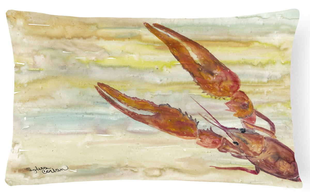 Crawfish Yellow Sky Canvas Fabric Decorative Pillow SC2021PW1216 by Caroline&#39;s Treasures
